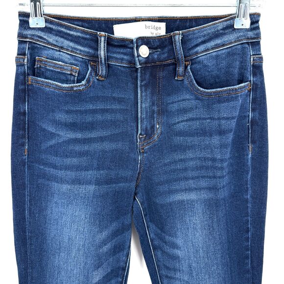 BRIDGE BY GLY Mid Rise Super Flare Y2K Bell Bottom Stretch Jeans Size 26 - Picture 2 of 6